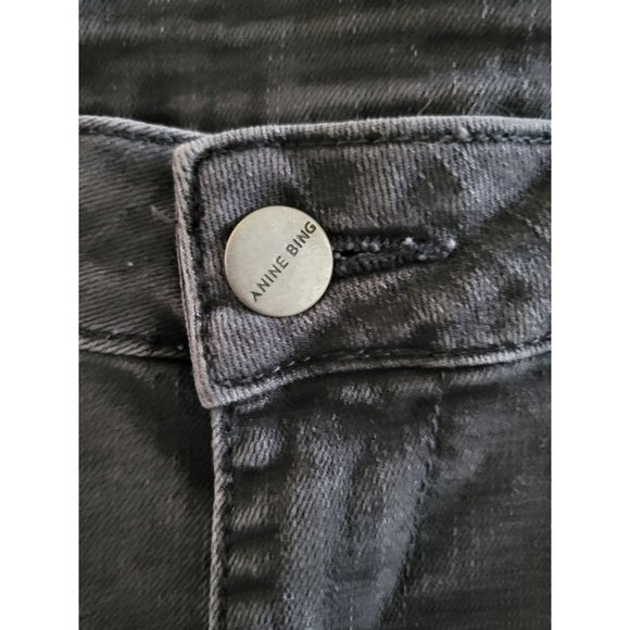Anine Bing Brodie Black Distressed Skinny leg jeans size 29 - Picture 3 of 10